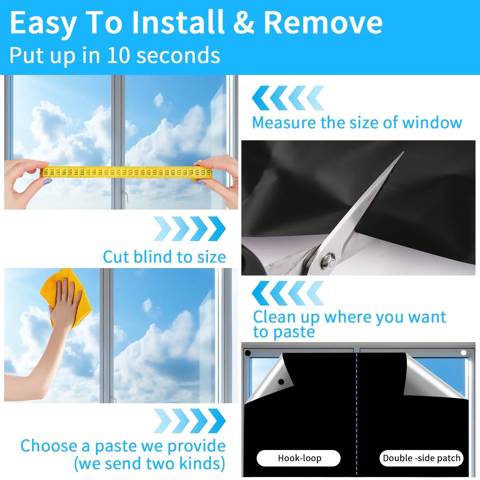 Easy Stick-On Blackout Blinds